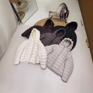 90白鸭绒 连帽加绒显瘦排骨款 大头花帽25新款 排骨泡芙羽绒服女短款