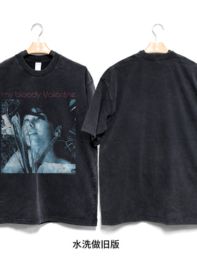 Retro47 My Bloody valentine人像摇滚复古印花纯棉宽松短袖T恤