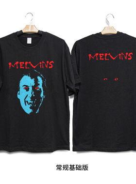 Retro47 Melvins讨厌鬼摇滚乐队朋克重金属复古风水洗宽松短袖T恤