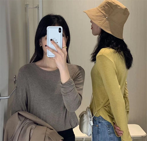 柔软薄仿羊绒针织女百搭长袖