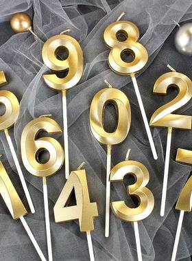 金色数字蜡烛生日蛋糕装饰插件