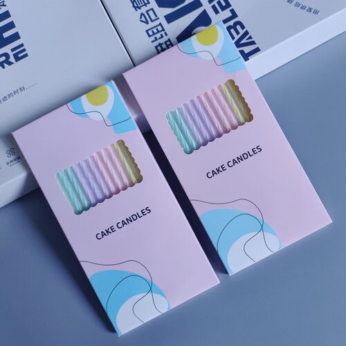 创意螺纹生日蜡烛彩色螺旋蜡烛