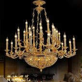 楼合金吊灯酒店大堂展厅楼中楼客厅玉石欧式 法式 别墅复式 灯具价优