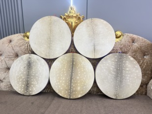 文王鼓二神鼓梅花鹿皮43 46 神鼓实木黄玻璃独板鱼脊圈正反劲双簧