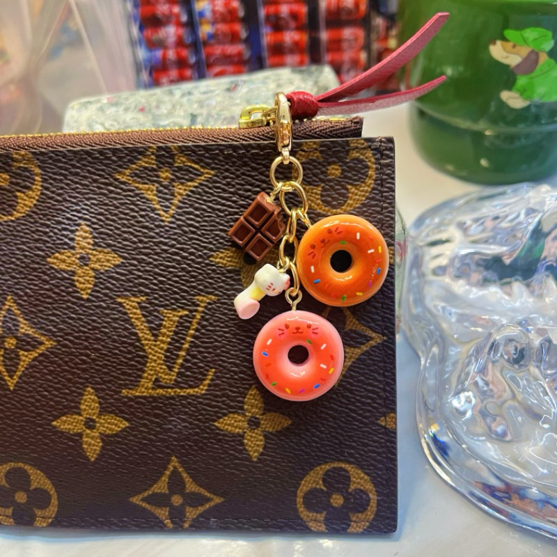 原创手工仿真甜甜圈面包巧克力食玩挂件可爱趣味包包挂件钥匙扣