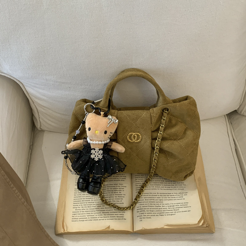 小香风蝴蝶结包包女2026新款复古麂皮绒手拎包时尚百搭单肩斜挎包,箱包皮具/热销女包/男包,通用款女包,淘宝优惠券,粉丝福利购,淘宝优惠卷