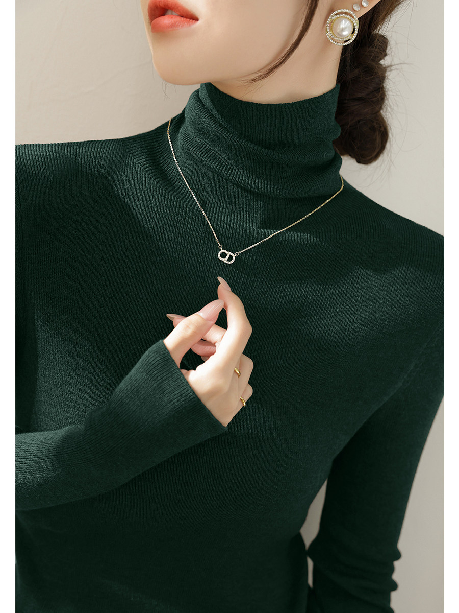 堆堆高领针织打底衫女春秋内搭2025新款修身显瘦毛衣气质长袖上衣,女装/女士精品,大码内搭,淘宝优惠券,粉丝福利购,淘宝优惠卷