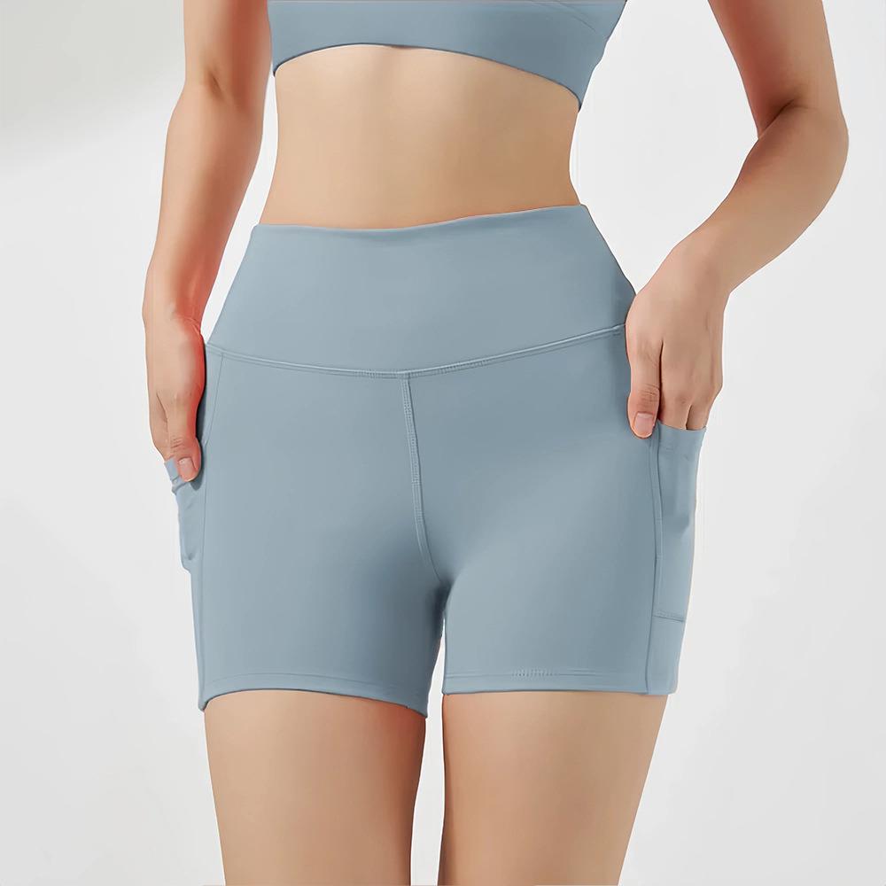 夏季高腰无痕户外运动骑行健身裤收腹提臀外穿三分裤瑜伽短裤包臀
