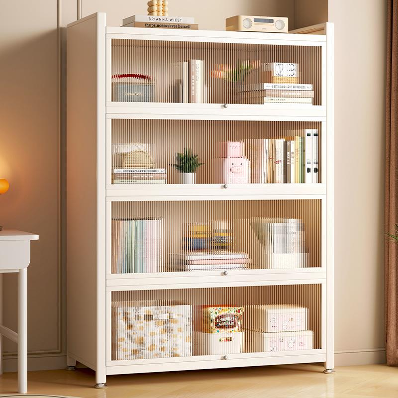 钢制书架置物架落地窄儿童书柜家用防尘展示柜夹缝收纳柜子储物柜