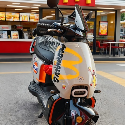 适用极核25款AE7Ez3iEZ4iEZ4EZ3麦当劳M标马里奥车身装饰车贴配件