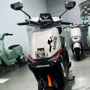 适用26年绿源S70Pro车头高达机械定风翼改装饰遮划痕车身反光贴花