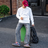 230g新疆长绒棉重磅长袖 t恤纯棉宽松百搭上衣纯色外穿内搭打底衫