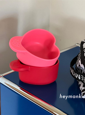 heymankids｜韩国beemymagic单耳爱心形碗宝宝儿童硅胶辅食碗酸奶