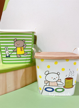 heymankids｜日本正品stacksto联名卡通款儿童房玩具收纳筐脏衣篮