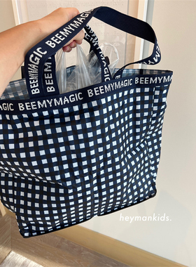 heymankids｜韩国beemymagic大号tote折叠收纳购物袋可肩背手提袋