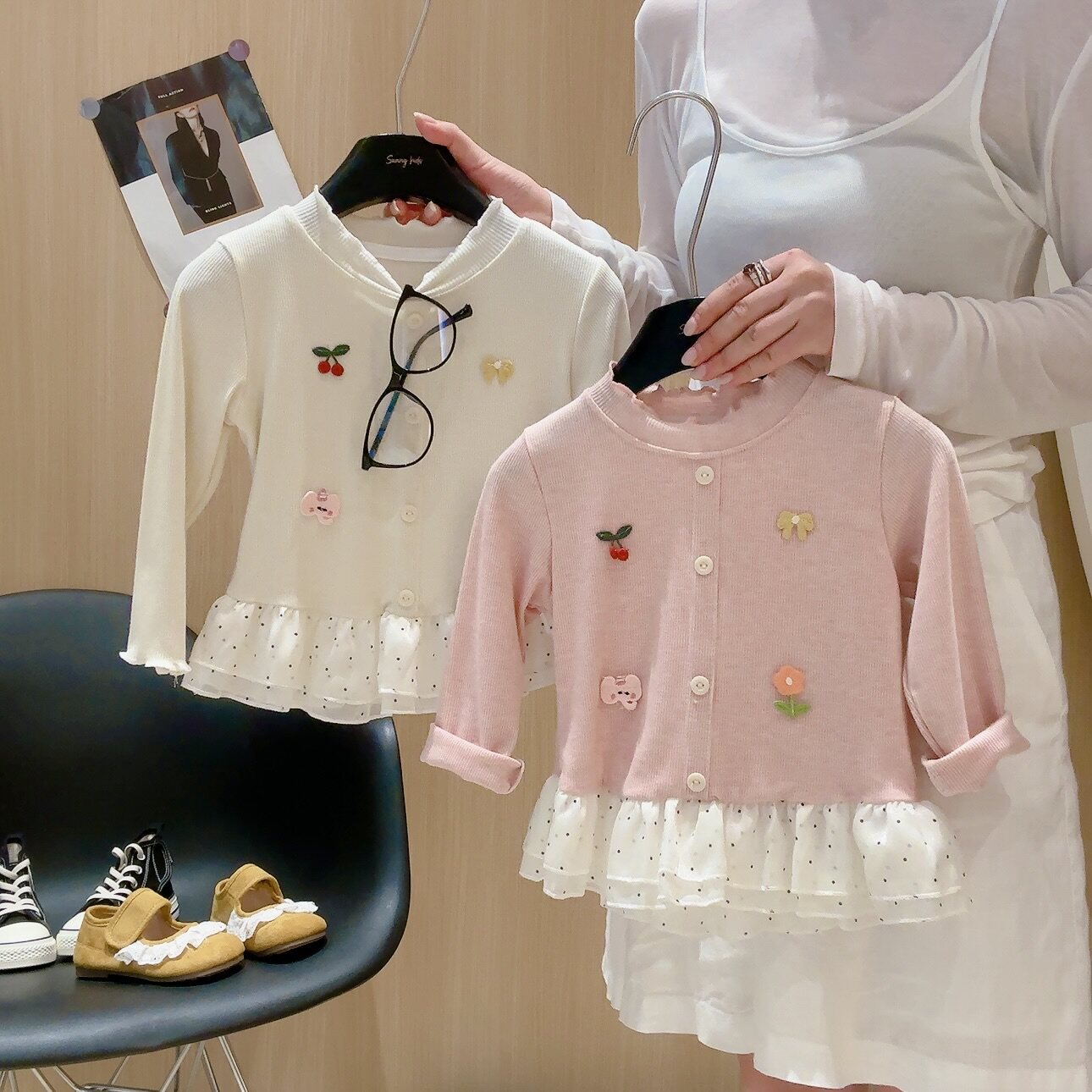 女童长袖t恤打底衫秋装新款洋气儿童公主宝宝衣服小童装春秋上衣