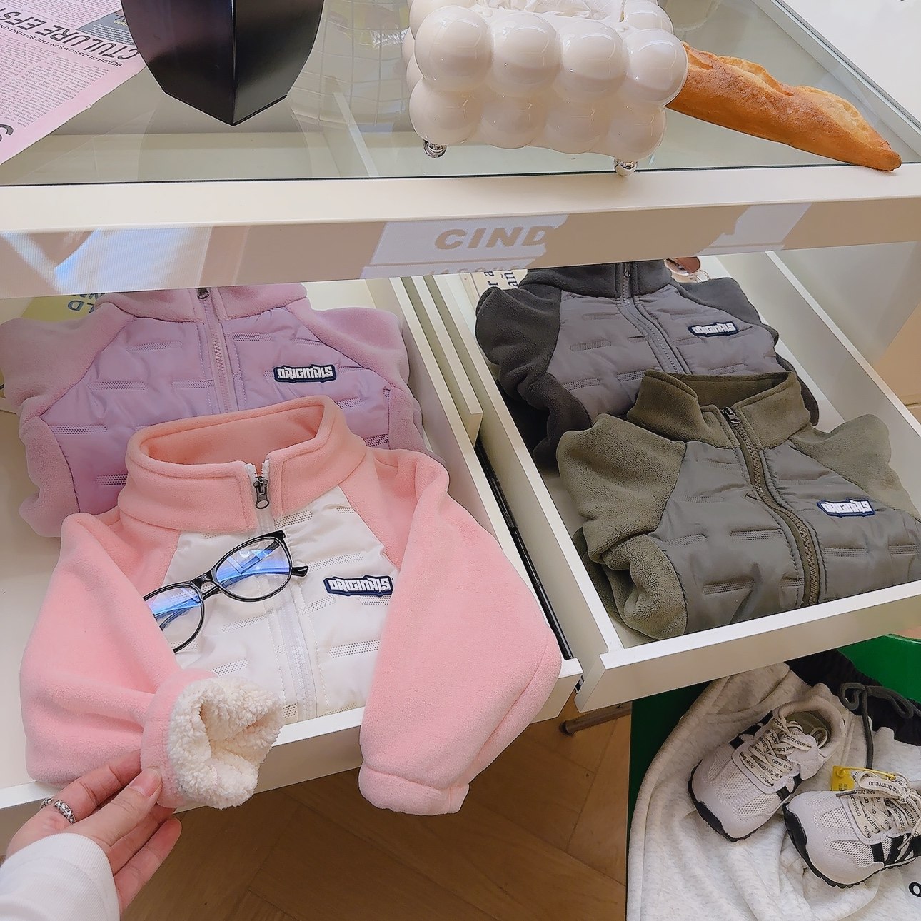 儿童加绒外套校服神器加厚男女中大童冬装新款韩版洋气拼接上衣,童装/婴儿装/亲子装,棉袄/棉服,淘宝优惠券,粉丝福利购,淘宝优惠卷