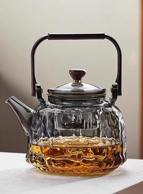 2025新款玻璃煮茶烧水壶加厚耐高温泡茶单壶电陶炉专用养生花茶蒸
