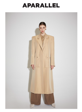 廓形直身风衣外套