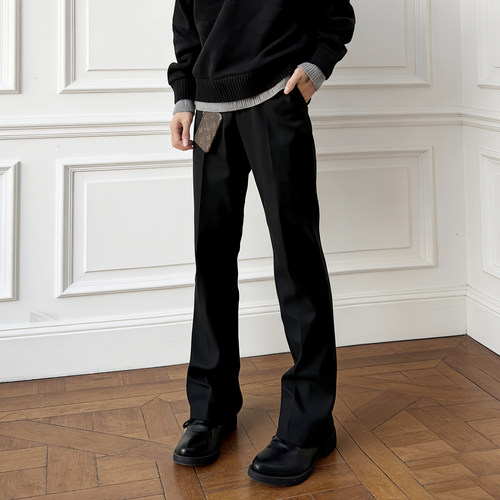 海王日记直筒西裤vibe直筒微喇DK西裤男垂坠感高级感堆积显高显瘦