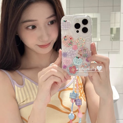 日韩彩色花朵蝴蝶纽扣适用oppoReno14 13pro手机壳Reno12 11 10pro软reno9/8se/7/6pro滴胶reno5k 4se保护套3