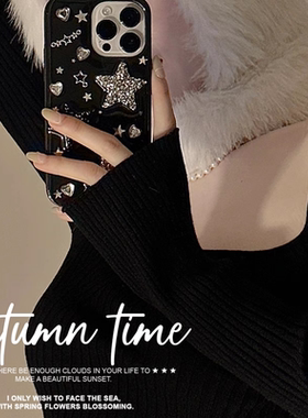 甜酷立体星星适用苹果17 16promax手机壳iPhone13 12 14promax滴胶15pro辣妹16e软壳iPhoneAir小众日韩保护套