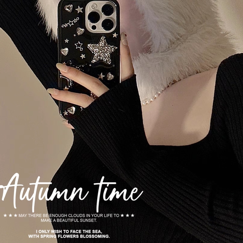 甜酷立体星星苹果滴胶辣妹软壳女