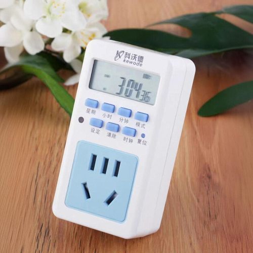 智能定时插座电源定时开关电动车手机充电定时器自动循环预约开关 - 封面