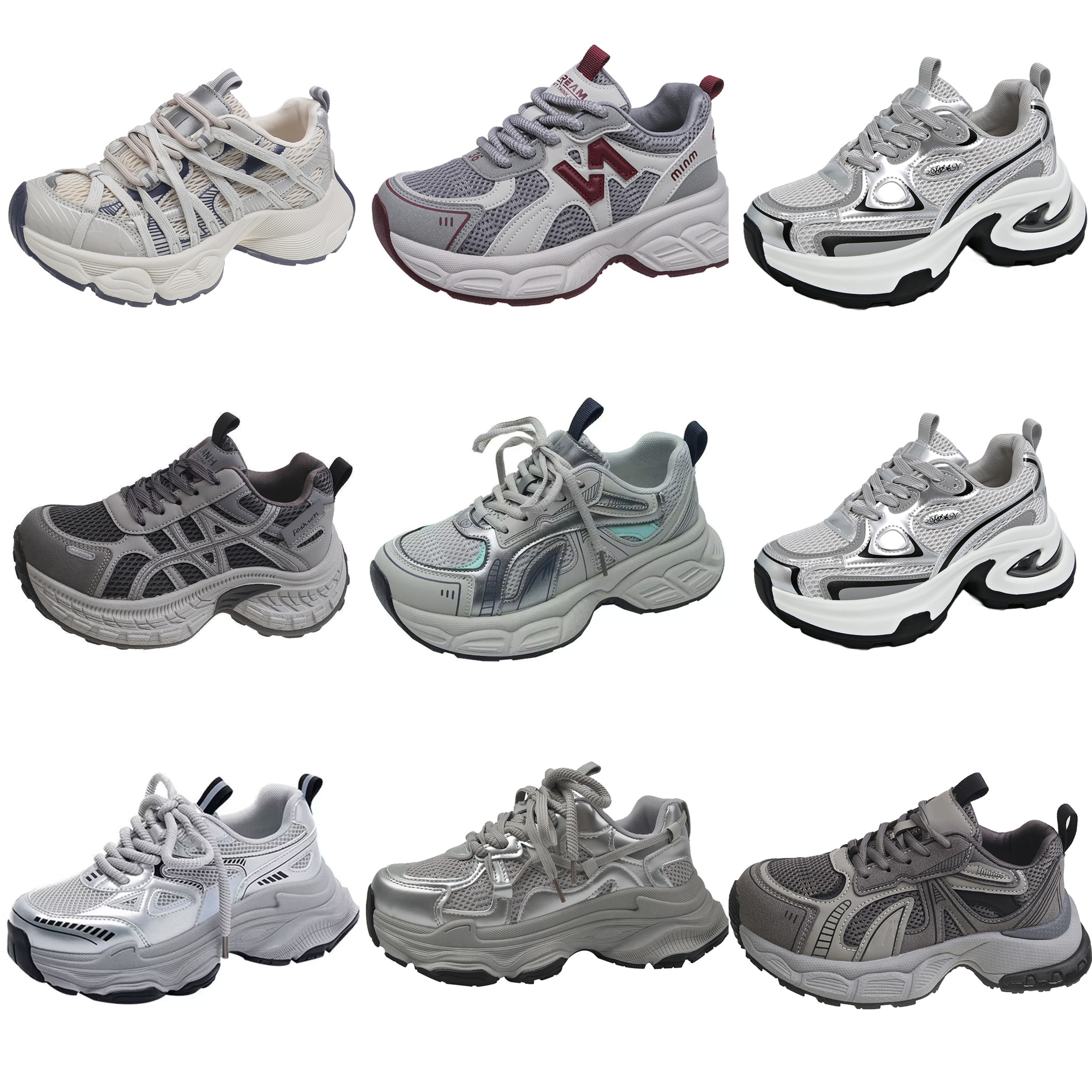 2026新款春季老爹鞋女软底不累脚通勤百搭运动鞋显脚小透气小白鞋