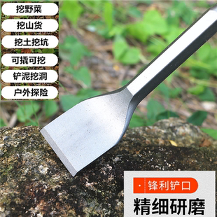 不锈钢柄铲挖蒜的小铲子挖野菜神器荠菜园艺松土挖土户外除草工具
