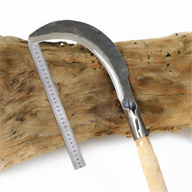 镰刀农用刀具割草刀除草园林落柴阳江手工弹簧钢锻打刀具包邮