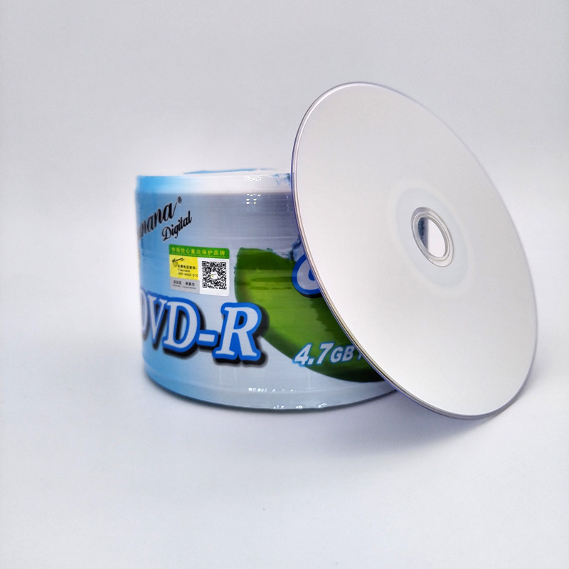 香蕉KCK 8x DVD刻录盘DVD-R 可打印dvd+r4.7g dvd空白刻录盘光盘刻录碟50片装