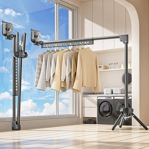 独家设计丨可折叠伸缩落地晾衣架