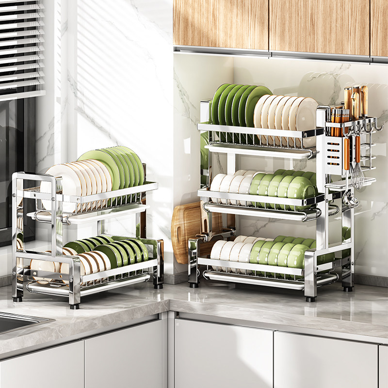 不锈钢厨房水槽上方置物架碗碟收纳水池台面多功能放碗盘沥水碗架,厨房/烹饪用具,厨房置物架/置物柜/角架,淘宝优惠券,粉丝福利购,淘宝优惠卷