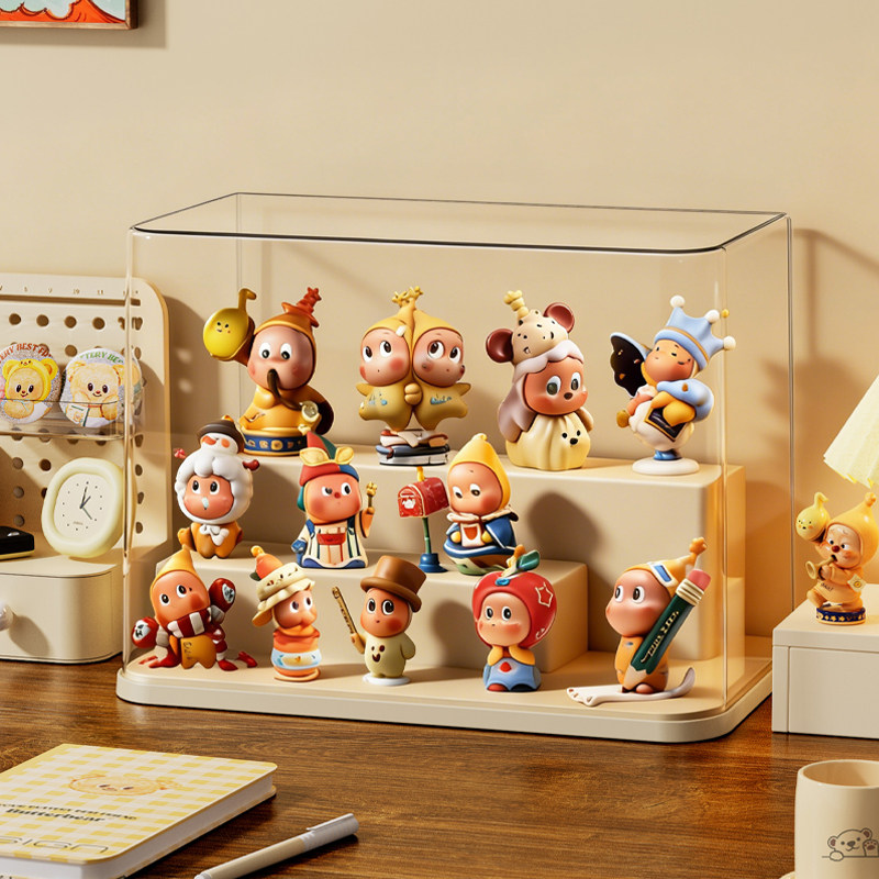星星人盲盒收纳展示架创意手办展示柜亚克力透明泡泡玛特收纳盒子,收纳整理,手办收纳盒,淘宝优惠券,粉丝福利购,淘宝优惠卷
