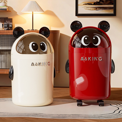 垃圾桶家用2025新款可爱熊猫创意