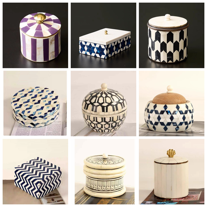 法式奢华首饰盒 欧美复古典宫廷装饰罐子 别墅书桌酒柜工艺品摆件