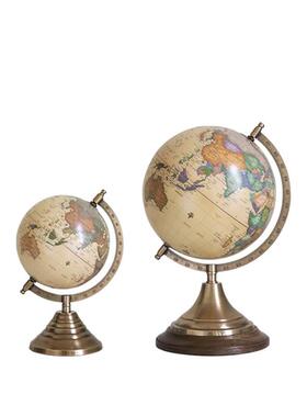 进口欧美式地球仪 法式黄铜摆件 复古典办公室样板间书房奢华装饰