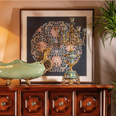 奢华五六头蜡烛摆件别墅餐桌玄关柜壁炉装 欧美式 纯铜烛台法式 饰品