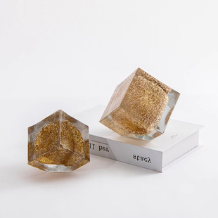 欧美式轻奢华水晶装饰品摆件法式意大利简约现代高端客厅玻璃摆设