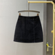 灯芯绒半身裙女休闲高腰显瘦防走光a字包臀短裙 清仓 特价