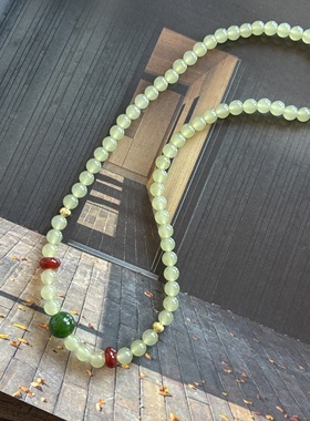 中式美学温润绿色清冷感锁骨链