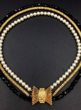 choker维多利亚风三层孤品短项链