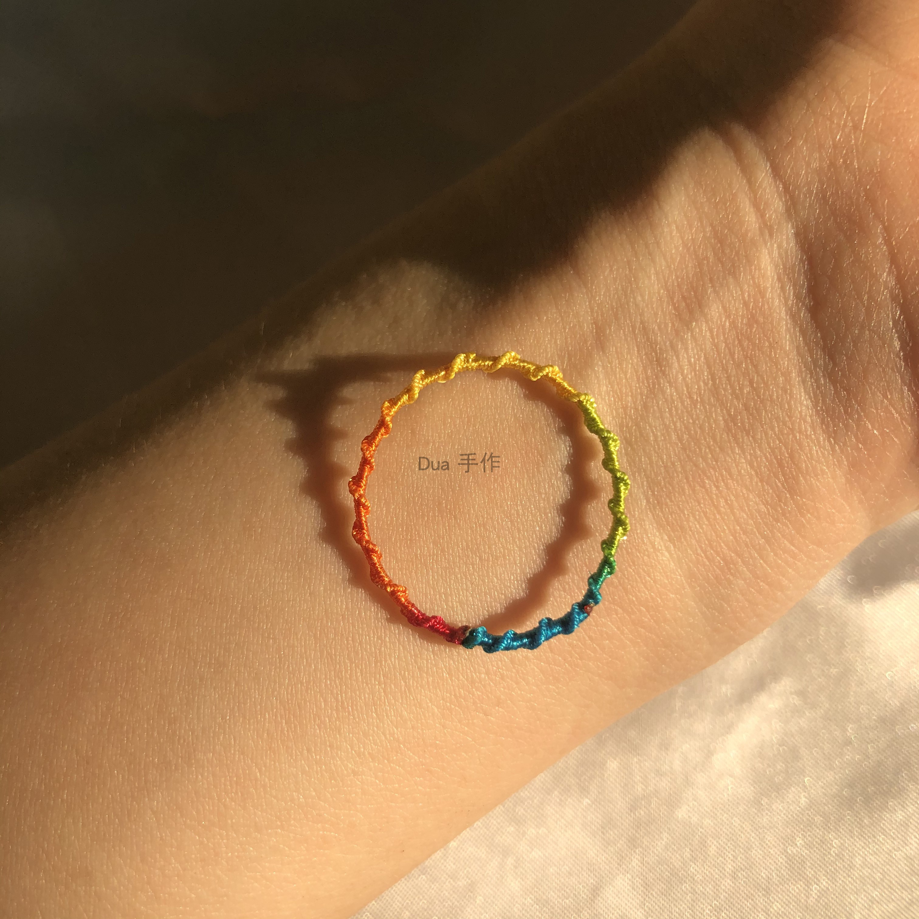 dua渐变单向纯手工小红书绳结