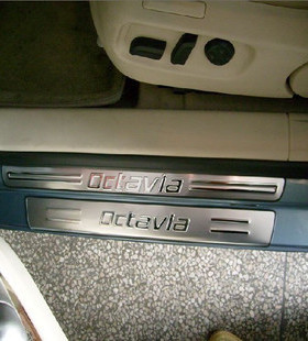 新明锐迎宾踏板 斯柯达明锐专用不锈钢门槛条 上下8片