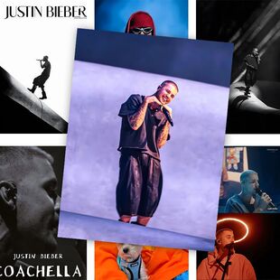 60张贾斯汀比伯海报贴墙科切拉音乐节Justin Bieber房间装饰墙贴