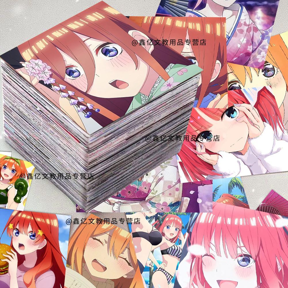 日系动漫五等分的花嫁新娘贴纸三玖二乃正方形大头贴手账贴画防水怎么看?