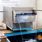 鱼池过滤器加厚不锈钢循环过滤室外锦鲤鱼池水循环自动过滤外置