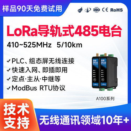 LoRa导轨式485通讯模块数传电台