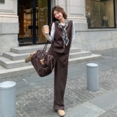 马甲 P175 打底 裤 现货 1708 阔腿 三件套297 K248